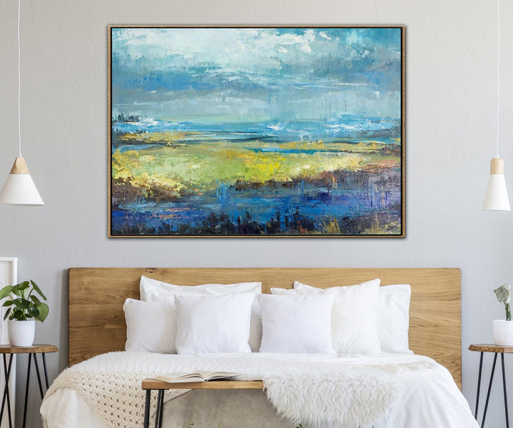 Large Canvas Painting Original Landscape Wall Art Large Landscape Oversized Painting Nature Canvas Painting | ENDLESS FIELD - trendgallery.ca