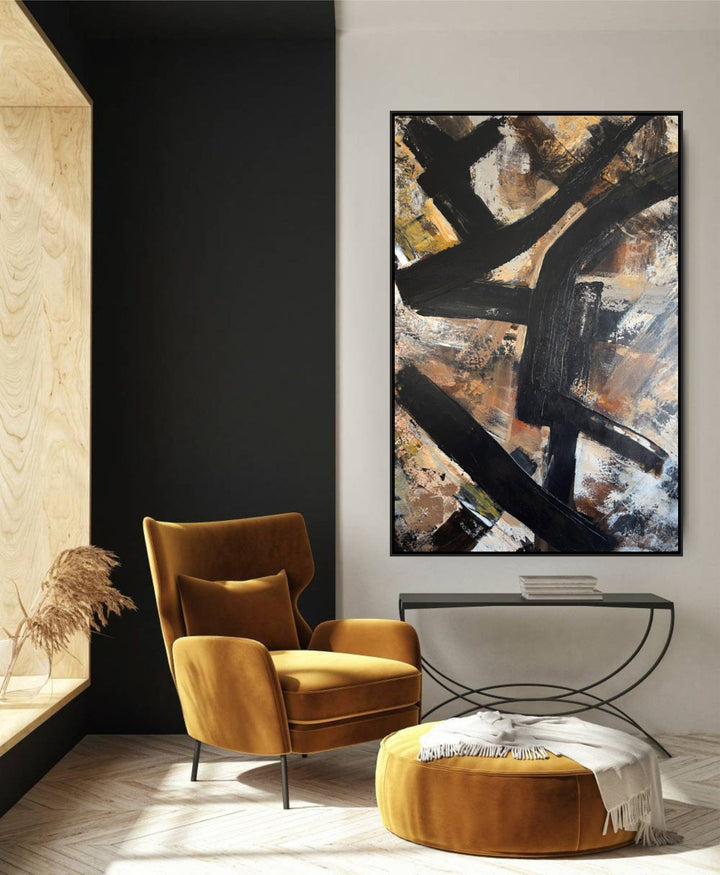 BLACK EXPRESSION 54"x36"