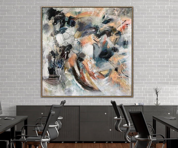 Extra Large Abstract Wall Art Colorful Acrylic Canvas Art Modern Painting Wall Decor | AUTUMN STEPS - trendgallery.ca