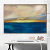 Large Blue Wall Art Abstract Ocean Painting Sunset Painting Canvas Extra Large Wall Art Framed Abstract Modern Art Xl Painting On Canvas | SUMMER SUNSET - trendgallery.ca