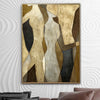 Abstract Figurative Painting Gold Leaf Wall Art Original Paintings On Canvas Fashion Art Abstract Human Painting Textured Fine Art | SOUL REFLECTION - trendgallery.ca