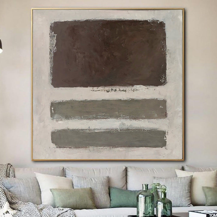 Mark Rothko Abstract Paintings On Canvas Expressionist Art Modern 40x40 Textured Art Handmade Rothko Style Painting Wall Decor | BEIGE MADNESS - trendgallery.ca