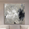 Abstract Gray Painting On Canvas Expressionist Painting Textured Black And White Wall Art Minimalist Black Blot Painting | BLOT - trendgallery.ca