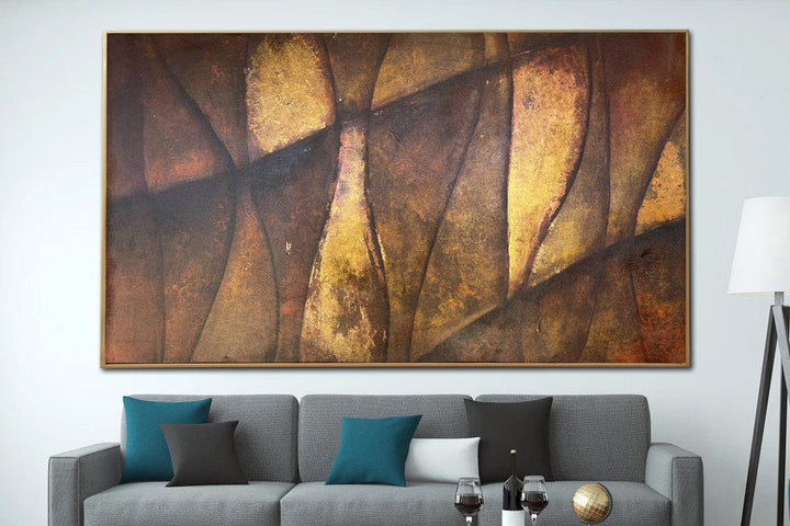 Original Abstract Brown Paintings On Canvas Modern Textured Oil Painting Modern Minimalist Art Handmade Painting | FENCE