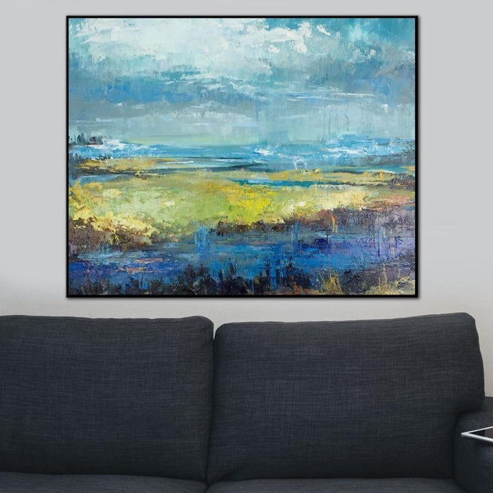 Large Canvas Painting Original Landscape Wall Art Large Landscape Oversized Painting Nature Canvas Painting | ENDLESS FIELD - trendgallery.ca