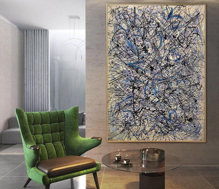 Abstract Paintings On Canvas Original Jackson Pollock Style Painting Expressionist Art Handmade Painting Textured Fine Art | CHEMISTRY - trendgallery.ca