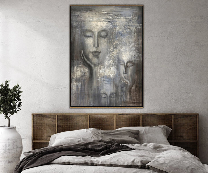 Acrylic Painting On Canvas Original Abstract Faces Painting Contemporary Art | WATER NYMPHS - trendgallery.ca