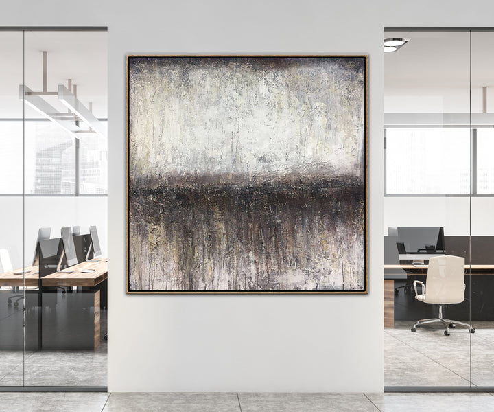 Oversized Abstract Painting On Canvas Black Painting White Painting | SECRETS OF NATURE