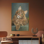 Abstract Cat Portrait from Photo Original Wall Art Animal Decor for Living Room | PAINTING FROM PHOTO #74
