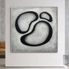 Abstract Circles Paintings On Canvas Minimalist Black And White Art Modern Geometric Painting Textured Fine Art Abstract Shapes Wall Decor | BUBBLES - trendgallery.ca