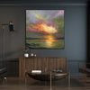 Abstract Colorful Sunset Acrylic Painting Original Seascape Modern Wall Art for Living Room Decor | AWAKENING - trendgallery.ca