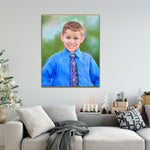 Abstract Boy Paintings from Photo Original Child Oil Painting Wall Art Decor for Home | PAINTING FROM PHOTO #53