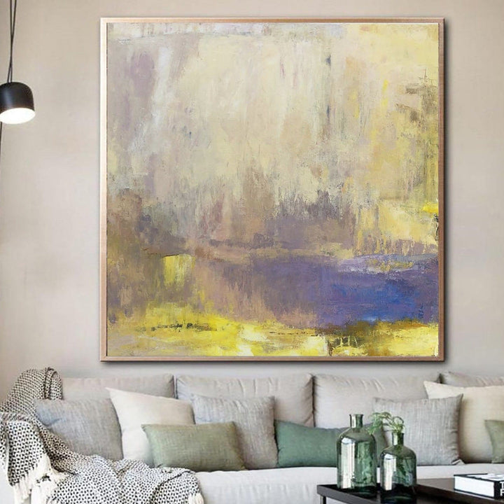 Abstract Purple Painting Gold Purple Painting on Canvas Abstract Canvas Art Original Oil Painting Large Oil Painting Modern Artwork Decor | NEON
