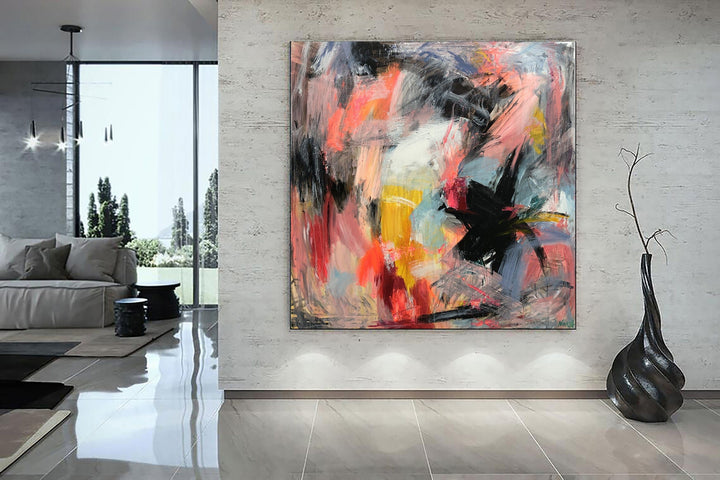 Large Abstract Colorful Paintings on Canvas Original Vibrant Wall Art Modern Oil Painting Textured Fine Art | SATURDAY MORNING - trendgallery.ca