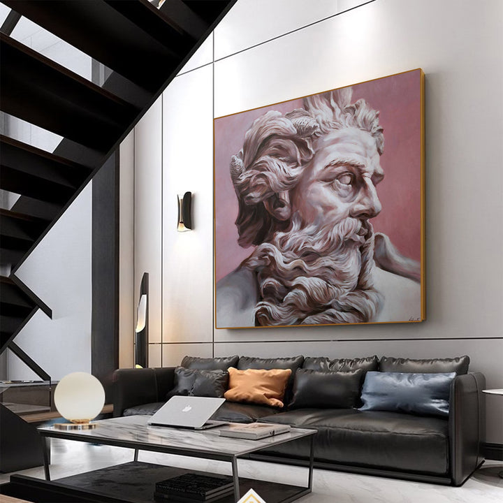 Original Zeus Artwork Original God of Olympus Paintings from Photo Abstract Wall Art for Home Decor | PAINTING FROM PHOTO #37 - trendgallery.ca