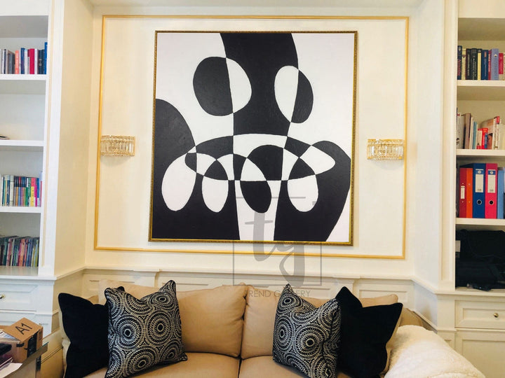 Black And White Abstract Painting Large Abstract Art Painting Canvas Art Painting | TRUTH OR LIE - trendgallery.ca