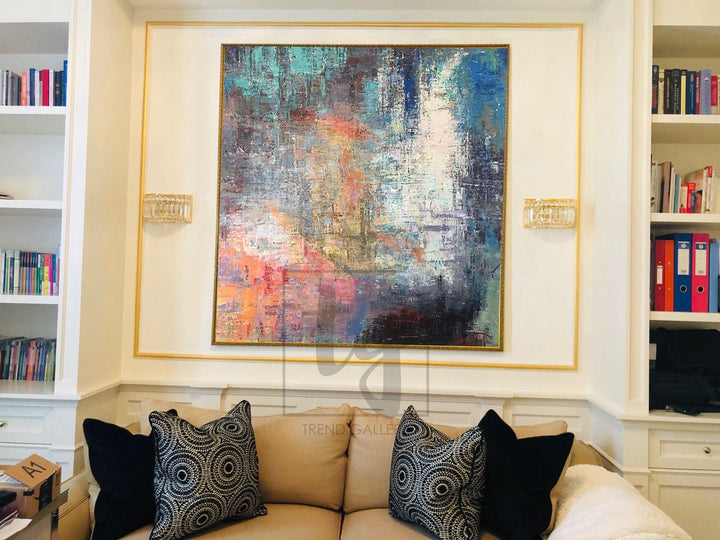 Abstract Acrylic Artwork Paintings On Canvas Oversized Painting Colorful Painting | VOYAGE - trendgallery.ca