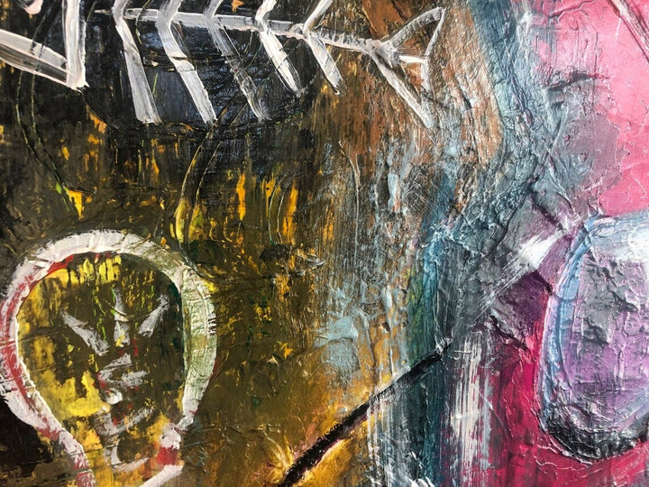 Abstract Original Skull Painting Graffiti Art Unique Abstract Street Art Creative Skull Painting | SKULL - trendgallery.ca