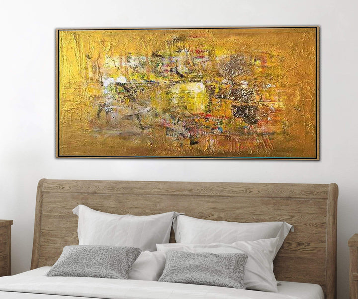 Abstract Painting in Gold and Yellow | GOLDEN COIN - trendgallery.ca