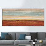 Large Abstract Autumn Landscape Painting on Canvas Modern Sunset Wall Art Original Oil Painting Contemporary Wall Art for Indie Decor | ORANGE SUNSET