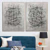 Oversized Painting Black And White Canvas Art Modern Painting Large Artwork 2 Piece | SCOPE OF ROTATION - trendgallery.ca