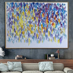 Abstract Colorful Paintings On Canvas Original Oil Impasto Painting Modern Wall Art Thick Textured Painting | RAIN IN SPRING