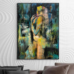 Abstract Expressionism Painting Figurative Art Abstract Painting Canvas Naked Woman Art Sexy Female Body Painting Textured Art | UNDER THE RAIN