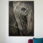 Large Abstract Elephant Paintings On Canvas Gray Animal Fine Art Original Acrylic Painting Expressionism Animal Art | GRAY GIANT