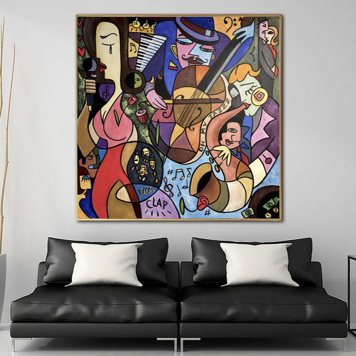Large Abstract Colorful Figurative Paintings On Canvas Original Luxury Painting Picasso Style Art Textured Oil Acrylic Painting Wall Decor | ORDINARY LIFE - trendgallery.ca