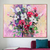 Large Original Abstract Flowers Painting On Canvas Colorful Floral FIne Art Textured Painting Acrylic Oil Painting | FLORAL REFLECTION - trendgallery.ca