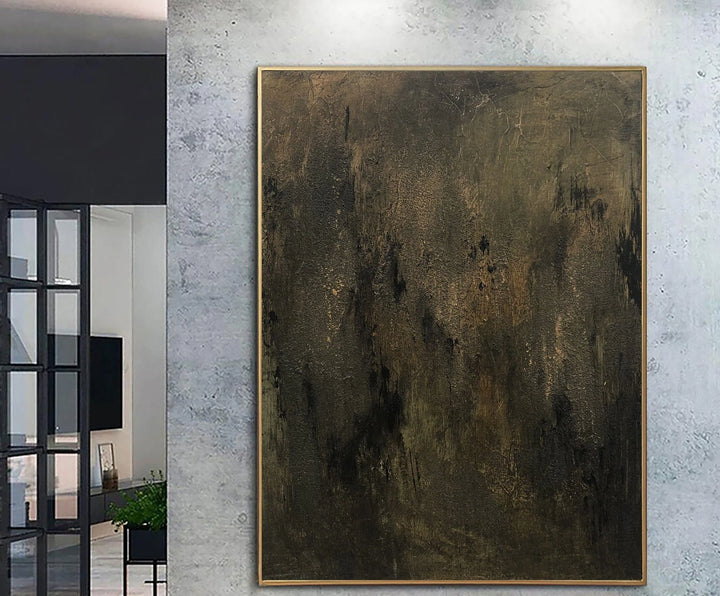 Abstract Dark green Painting Dark Tones Painting Art Aesthetic Wall Art Modern Decor Acrylic Painting Apartment Above Fireplace Decor | GREAT SEQUOIA