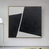 Large Original Abstract Black And White Painting On Canvas Modern Oil Fine Art Geometric Art Minimalist Wall Art | STRIKING DIFFERENCES - trendgallery.ca