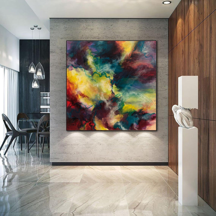 Large Abstract Painting On Canvas In Bright Сolors Modern Expressionist Art Vivid Painting Hand Painted Art | VIVID SKY