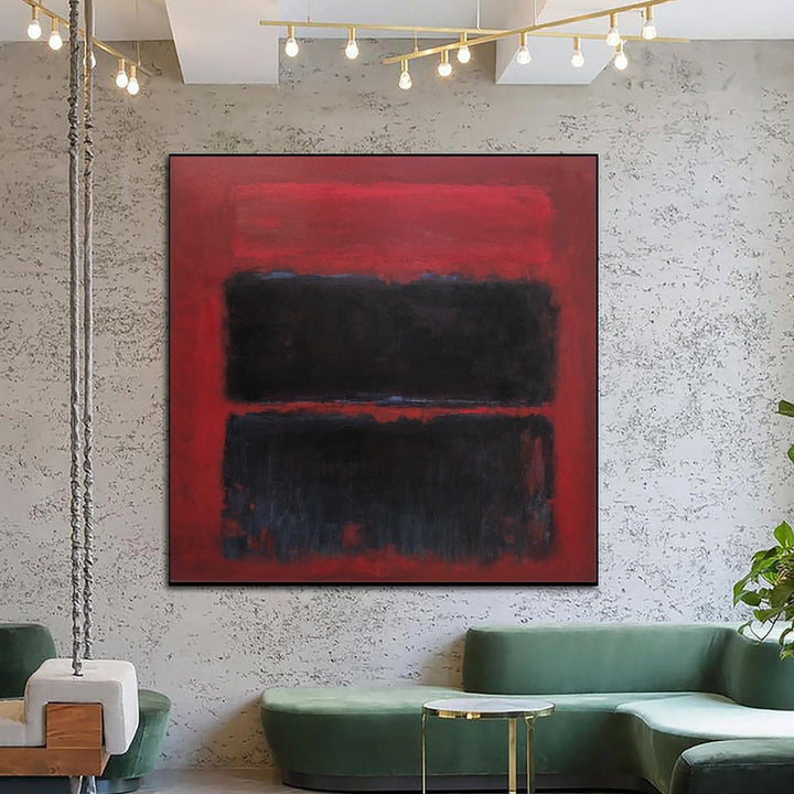Abstract Red And Black Painting Mark Rothko Canvas Wall Art Textured Fine Art Modern Painting Handmade Art Mark Rothko Style Wall Art | SHADES OF RAGE - trendgallery.ca