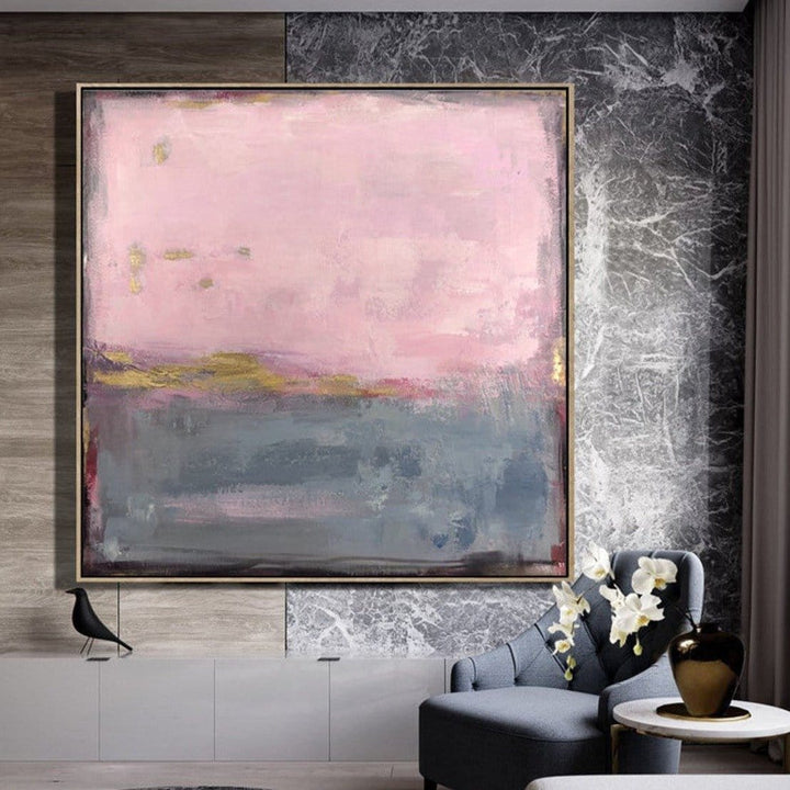 Oversize Abstract Paintings On Canvas Oil Pink Wall Art Original Acrylic Fine Art Modern Wall Art | CAMEO PINK NOISE - trendgallery.ca