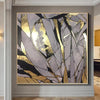 Original Large Gold Leaf Painting Gray Painting Texture Art Abstract Acrylic Painting On Canvas | STONE BLOOM - trendgallery.ca