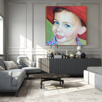 Original Child Paintings from Photo Abstract Boy Colorful Family Decor for Bedroom | PAINTING FROM PHOTO #72