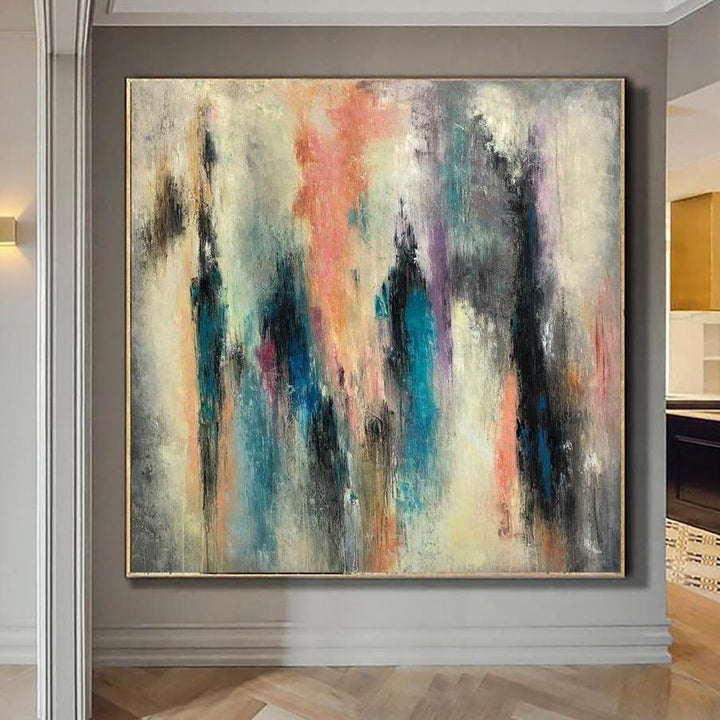 Original Large Painting Colorful Wall Art Oil Canvas Painting Oil Living Room Artwork Decor Palette Knife Painting | DREAMS COME TRUE - trendgallery.ca