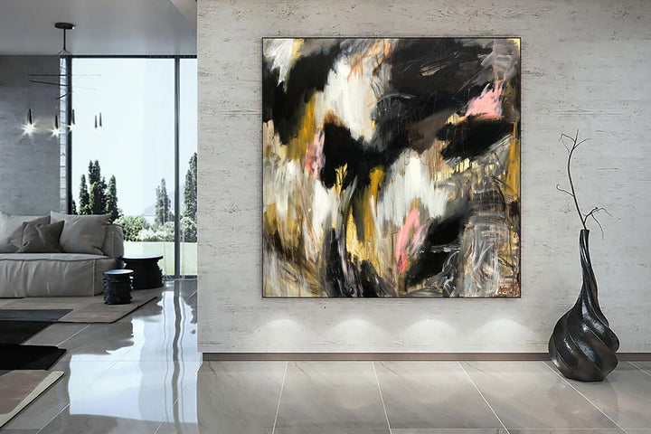 Extra Large Original Abstract Brown Paintings on Canvas Expressionist Art Modern Textured Painting Hand Painted Art | NIGHT LIGHTS - trendgallery.ca
