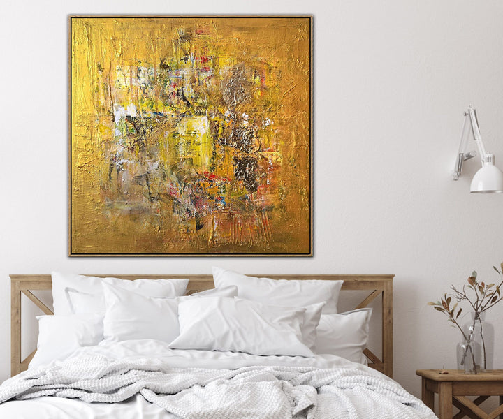 Abstract Painting in Gold, Yellow and Brown | GOLDEN COIN - trendgallery.ca