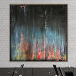 Abstract Oil Painting On Canvas Canvas Painting Original Black Painting Office Painting | SANCTUARY
