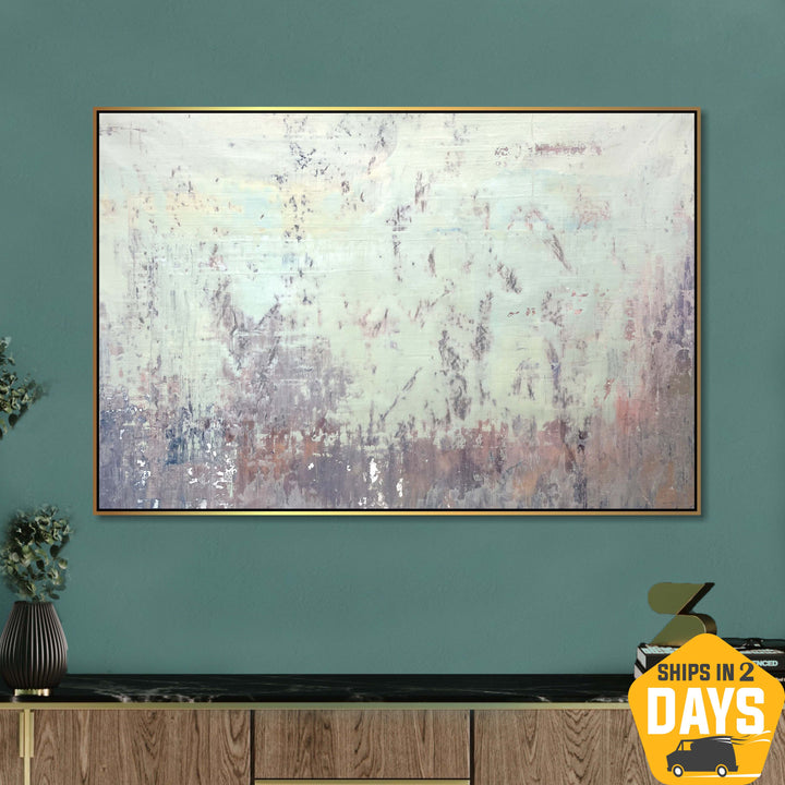 Original Abstract Beige Paintings On Canvas Textured Handmade Art Creative Wall Decor for Home | STRUCTURE 8 23.6"x39.4"