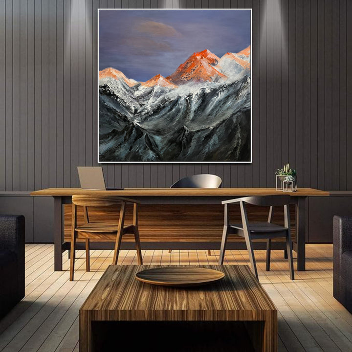 SNOWY MOUNTAINS 40"x40"