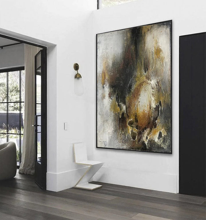 Extra Large Acrylic Painting Colorful Contemporary Wall Art Texture Art Wall Decor | RUNNING AWAY - trendgallery.ca