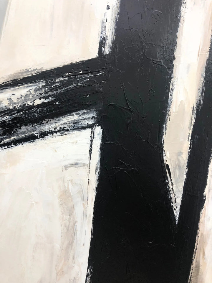 Large Abstract Painting On Canvas Black And White Franz Kline style Abstract Painting Canvas Original Modern Painting Acrylic Office Painting | CLARITY - trendgallery.ca