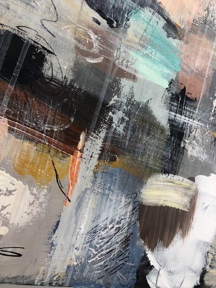 Original Abstract Colorful Painting On Canvas Modern Abstract Fine Art Texture Contemporary Oil Painting | COLD DAY - trendgallery.ca