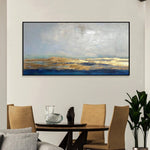 Large Acrylic Painting Ocean Paintings On Canvas Modern Wall Art Framed Living Room Wall Art Painting Landscape Wall Art Abstract Painting | WANDERING SMOKE