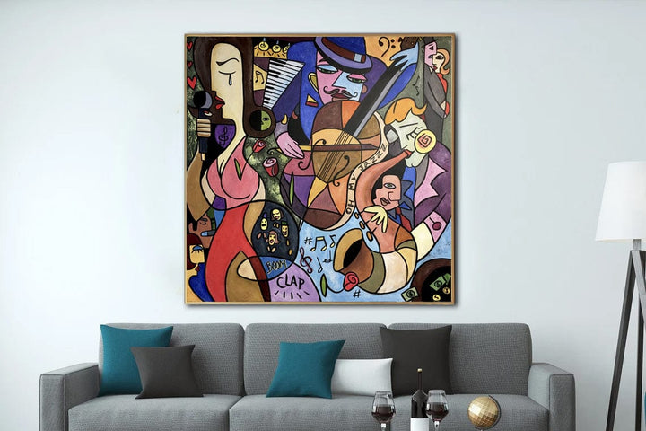 Large Abstract Colorful Figurative Paintings On Canvas Original Luxury Painting Picasso Style Art Textured Oil Acrylic Painting Wall Decor | ORDINARY LIFE - trendgallery.ca