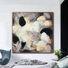 Original Beige Paintings On Canvas Black And White Abstract Fine Art Modern Textured Painting Original Oil Handmade Art Wall Decor | BLURRED DREAMS - trendgallery.ca