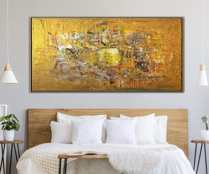 Abstract Painting in Gold and Yellow | GOLDEN COIN - trendgallery.ca